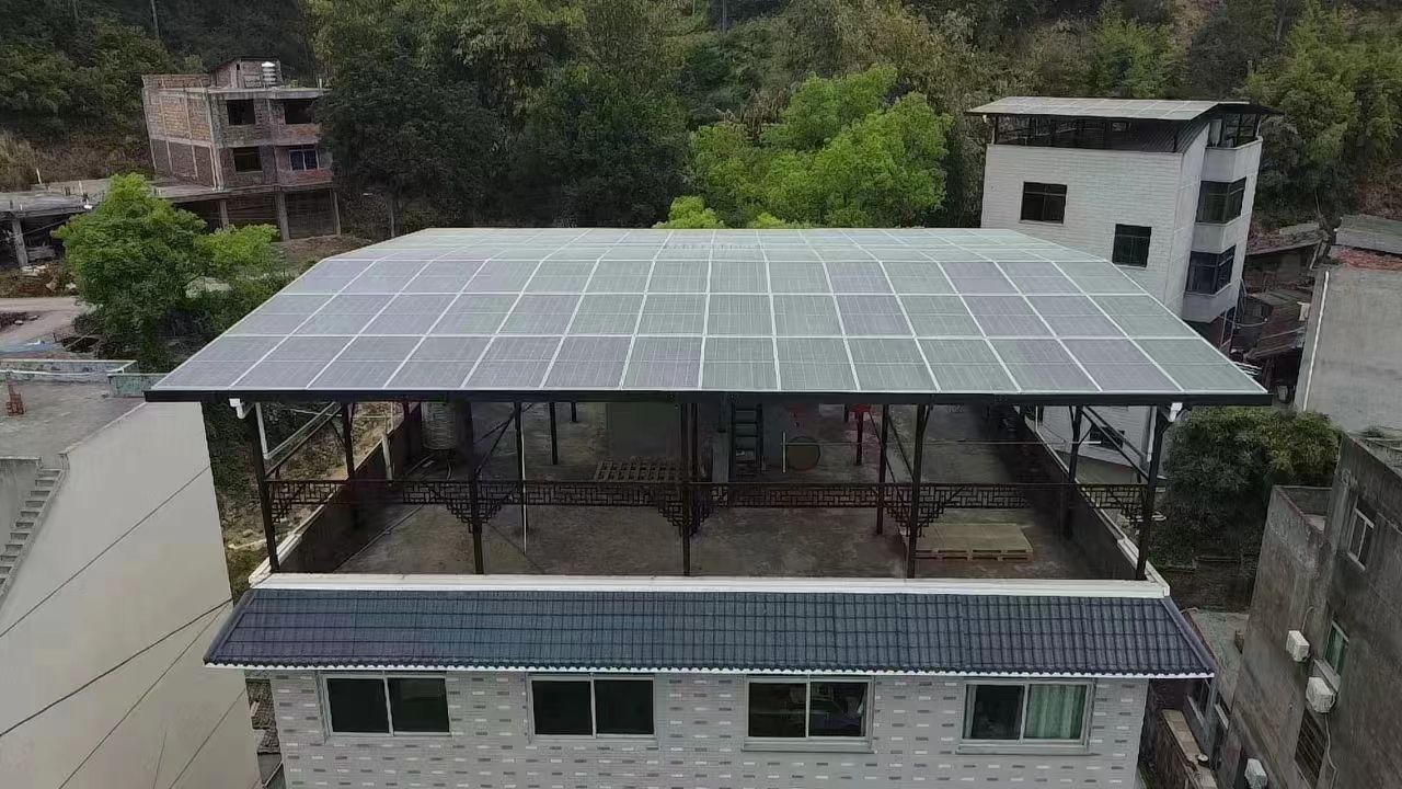 信阳15kw+10kwh自建别墅家庭光伏储能系统